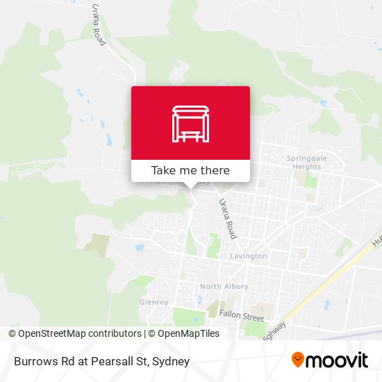 Burrows Rd at Pearsall St map
