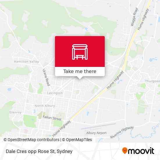 Dale Cres opp Rose St map