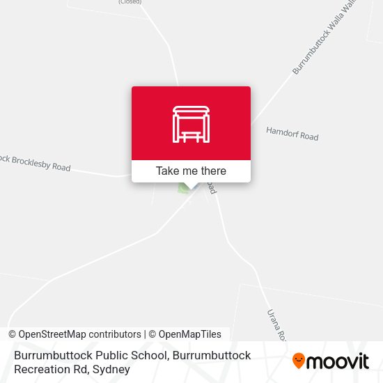 Burrumbuttock Public School, Burrumbuttock Recreation Rd map