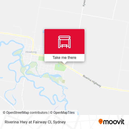 Riverina Hwy at Fairway Cl map