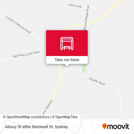 Albury St after Bardwell St map