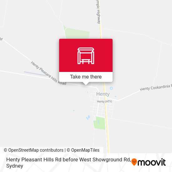 Henty Pleasant Hills Rd before West Showground Rd map