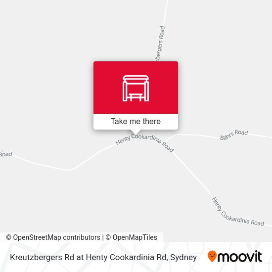 Kreutzbergers Rd at Henty Cookardinia Rd map