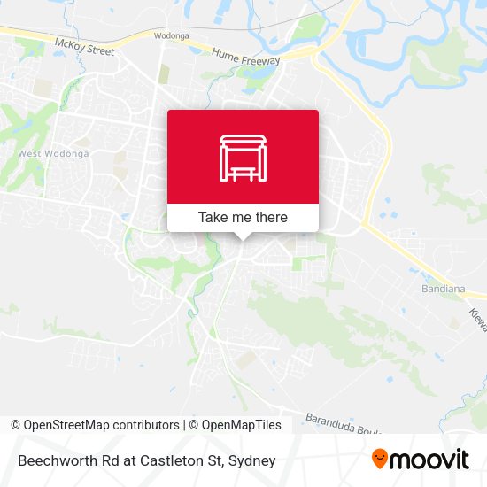 Beechworth Rd at Castleton St map