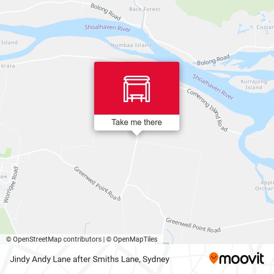 Jindy Andy Lane after Smiths Lane map