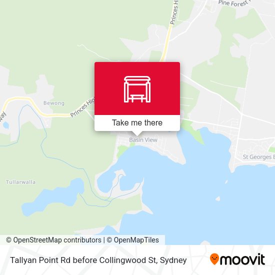 Tallyan Point Rd before Collingwood St map