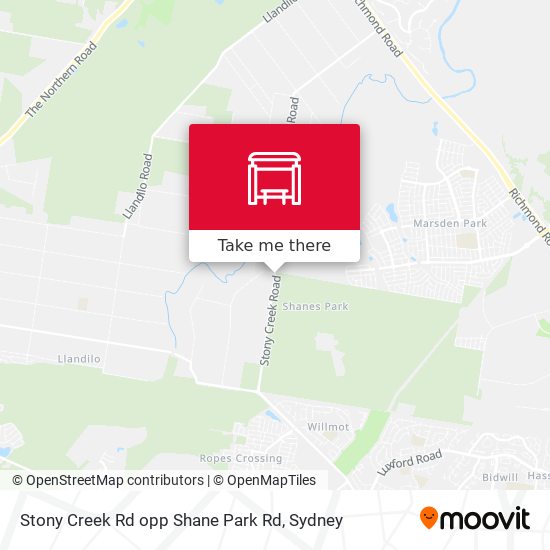 Stony Creek Rd opp Shane Park Rd map