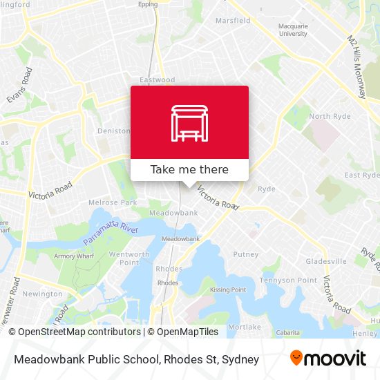 Meadowbank Public School, Rhodes St map