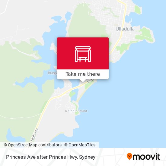 Princess Ave after Princes Hwy map