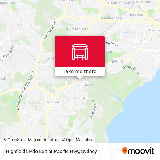 Highfields Pde Exit at Pacific Hwy map