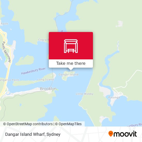 Dangar Island Wharf map