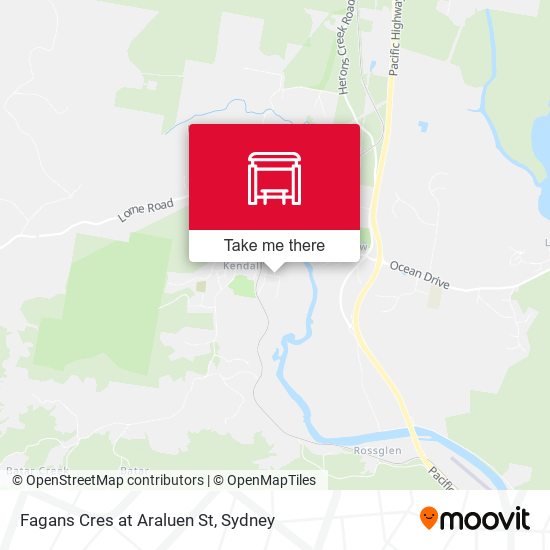 Fagans Cres at Araluen St map