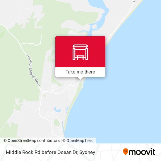 Middle Rock Rd before Ocean Dr map