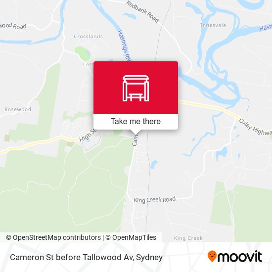 Cameron St before Tallowood Av map