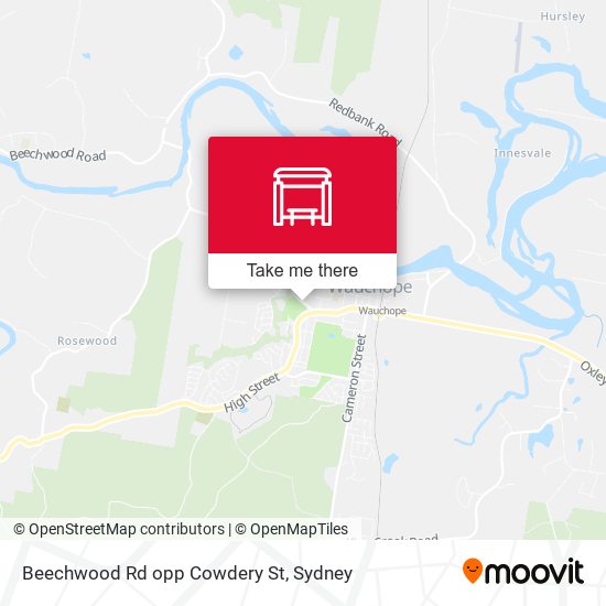 Beechwood Rd opp Cowdery St map