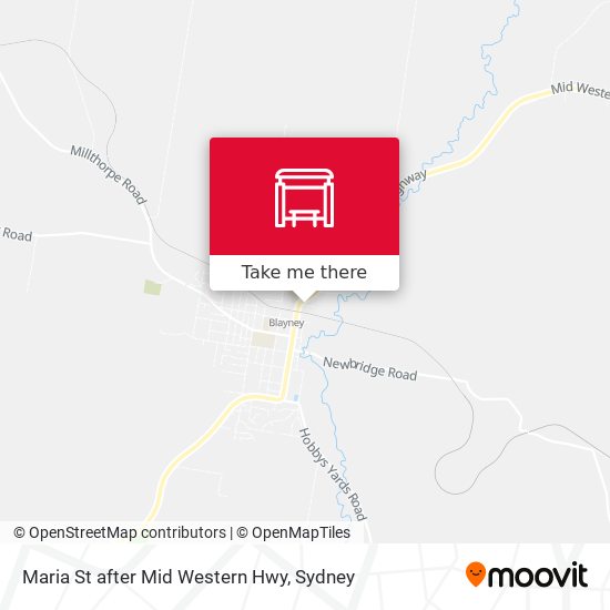 Maria St after Mid Western Hwy map