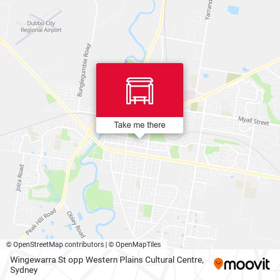 Wingewarra St opp Western Plains Cultural Centre map