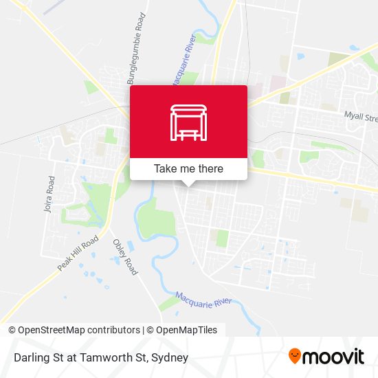 Darling St at Tamworth St map