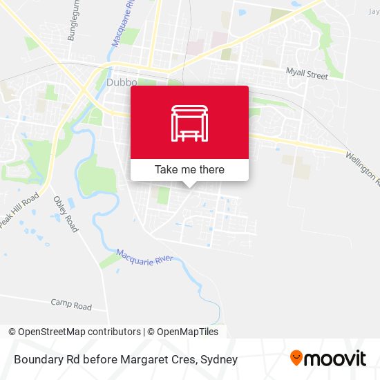 Boundary Rd before Margaret Cres map