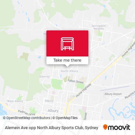 Alemein Ave opp North Albury Sports Club map