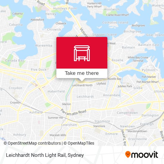 Mapa Leichhardt North Light Rail