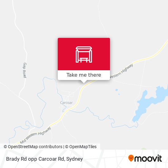Brady Rd opp Carcoar Rd map