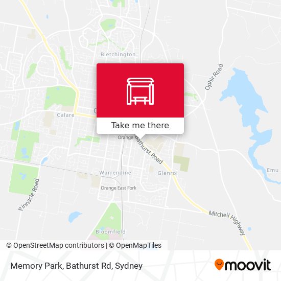 Memory Park, Bathurst Rd map