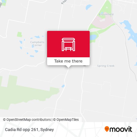 Cadia Rd opp 261 map