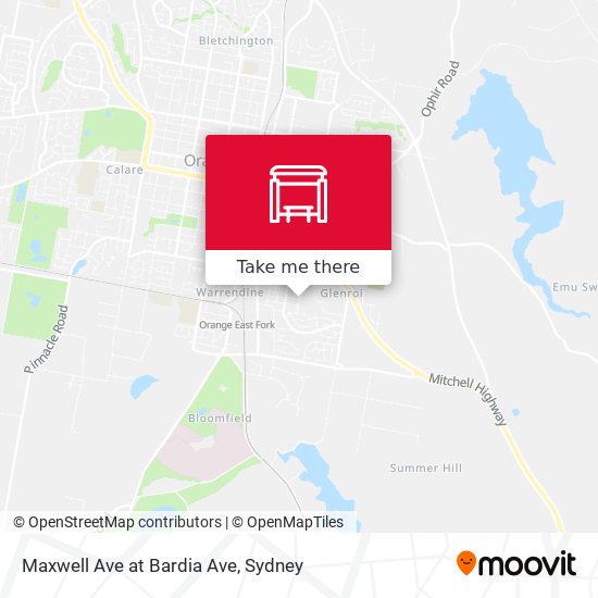 Mapa Maxwell Ave at Bardia Ave