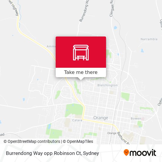 Burrendong Way opp Robinson Ct map
