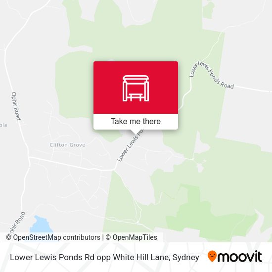Lower Lewis Ponds Rd opp White Hill Lane map