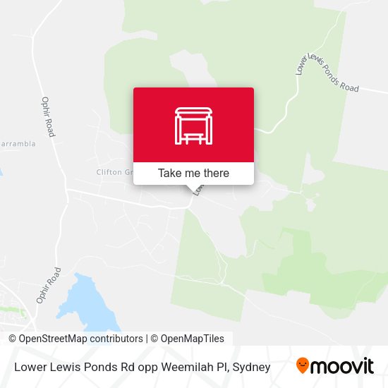 Lower Lewis Ponds Rd opp Weemilah Pl map