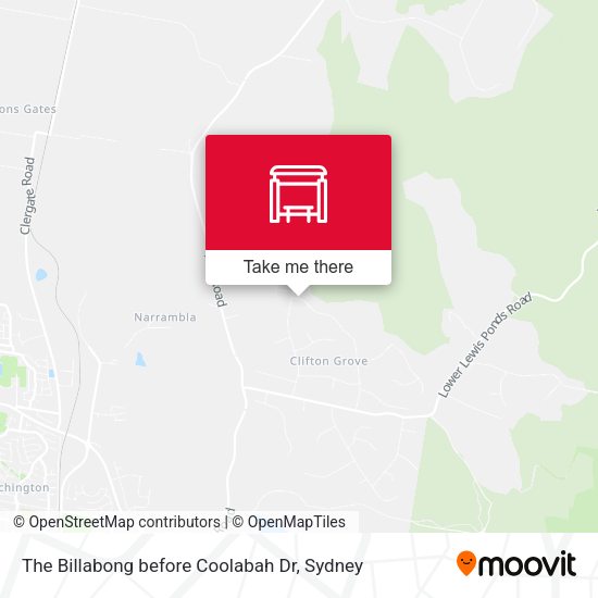 The Billabong before Coolabah Dr map