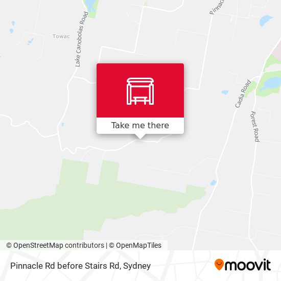 Pinnacle Rd before Stairs Rd map