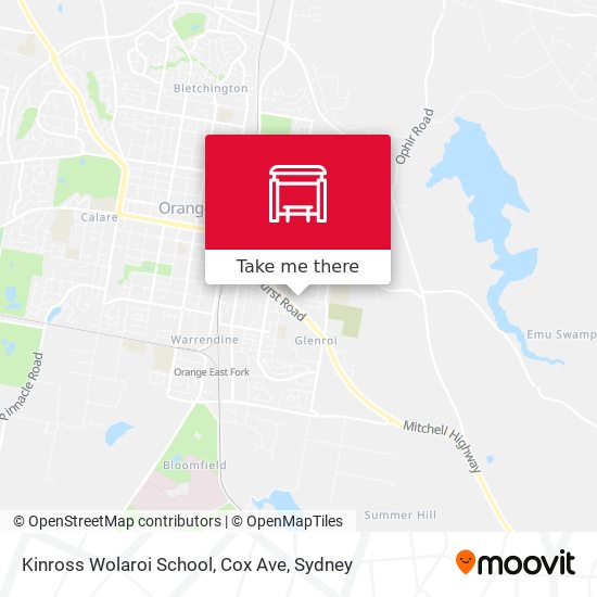 Kinross Wolaroi School, Cox Ave map