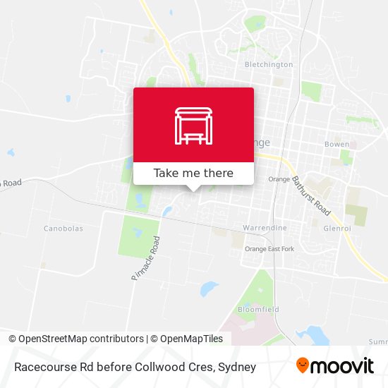 Racecourse Rd before Collwood Cres map