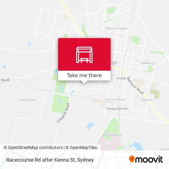 Racecourse Rd after Kenna St map