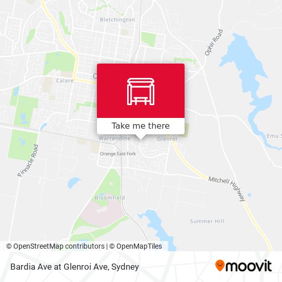 Bardia Ave at Glenroi Ave map