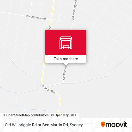 Old Willbriggie Rd at Ben Martin Rd map