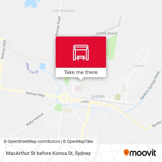 MacArthur St before Konoa St map