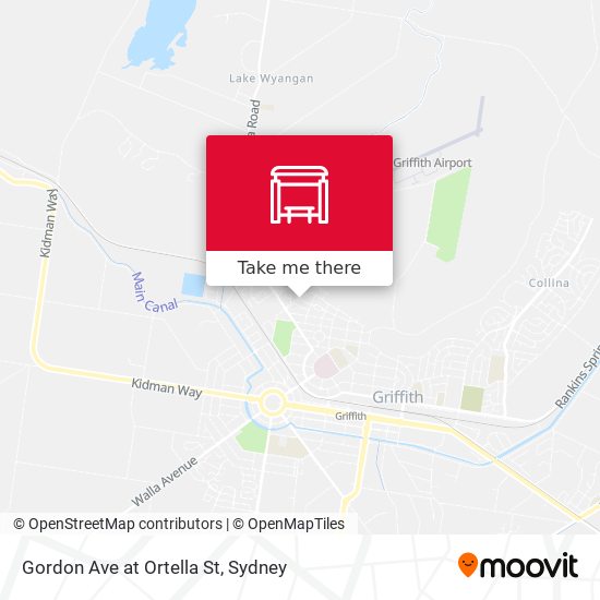 Gordon Ave at Ortella St map