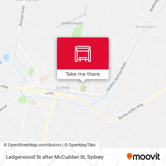 Ledgerwood St after McCudden St map