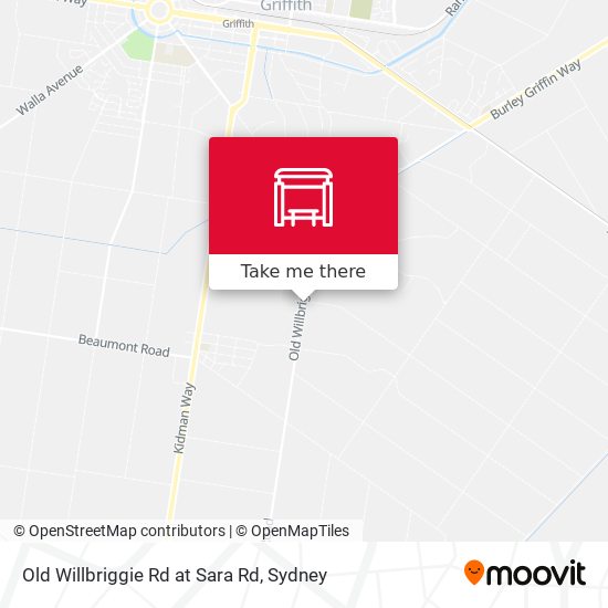 Old Willbriggie Rd at Sara Rd map