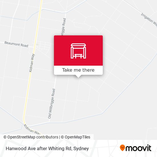 Hanwood Ave after Whiting Rd map