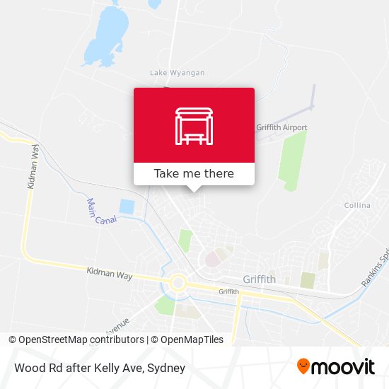 Wood Rd after Kelly Ave map
