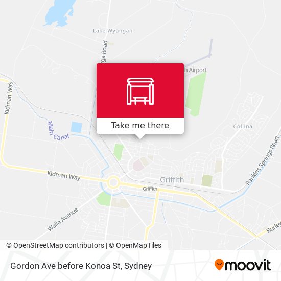 Gordon Ave before Konoa St map