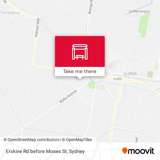 Erskine Rd before Moses St map