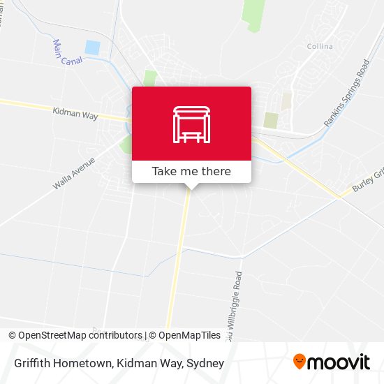 Griffith Hometown, Kidman Way map