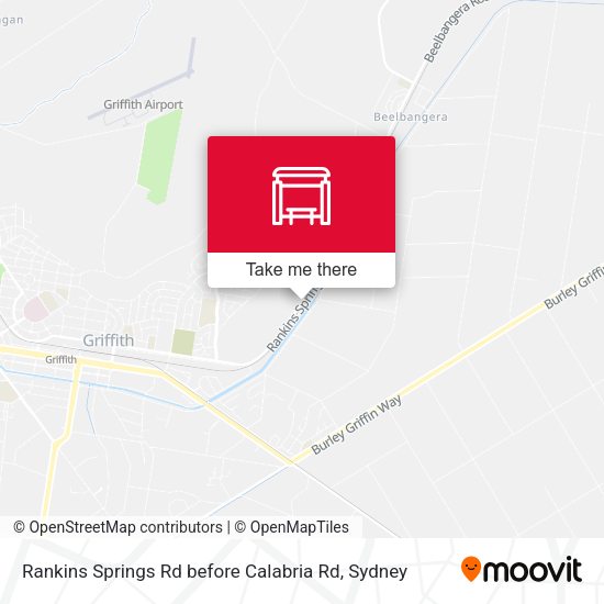 Rankins Springs Rd before Calabria Rd map