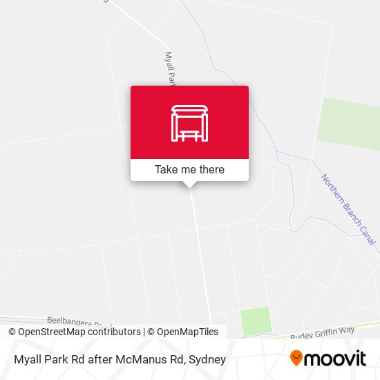 Myall Park Rd after McManus Rd map